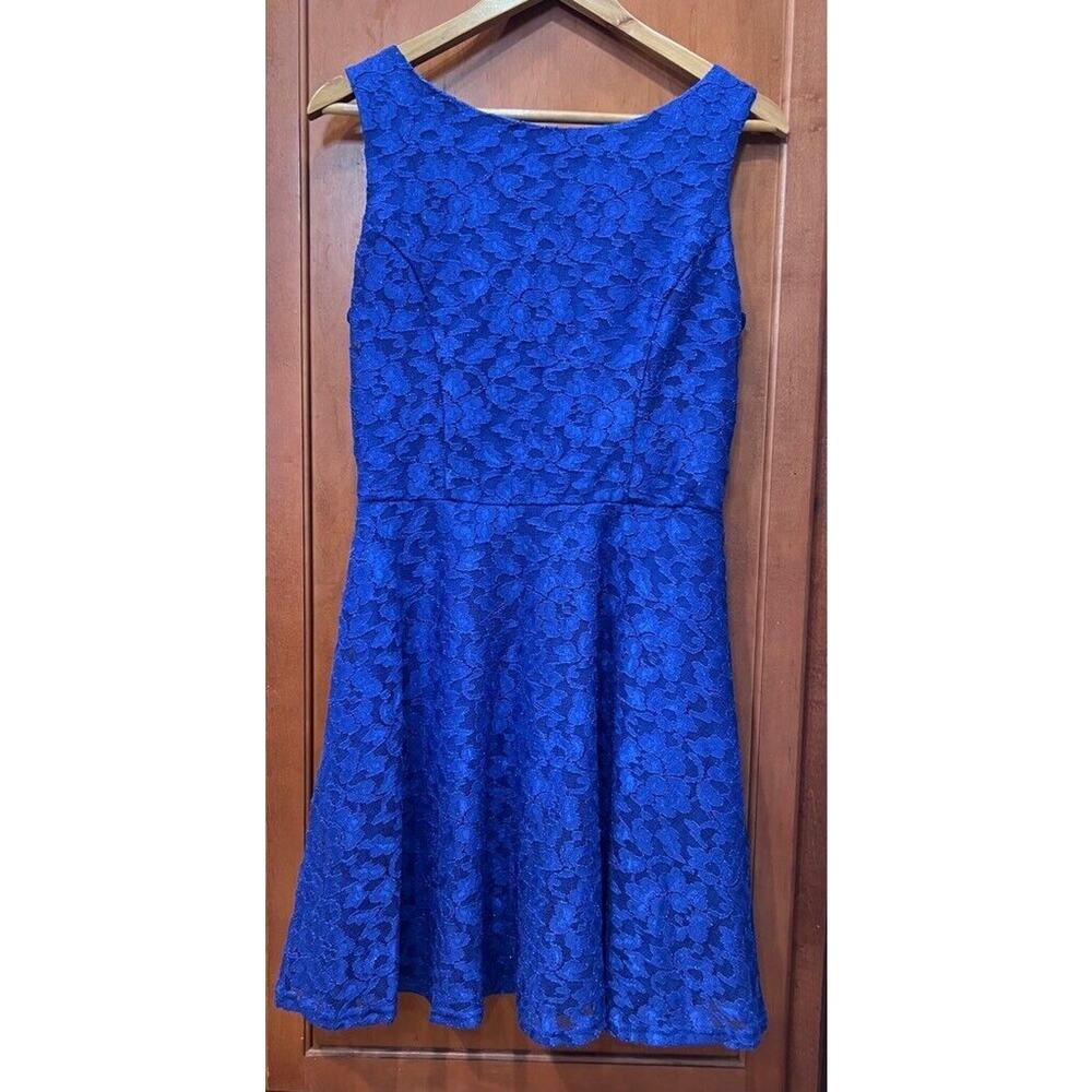 Speechless Blue Lace Mini Dress